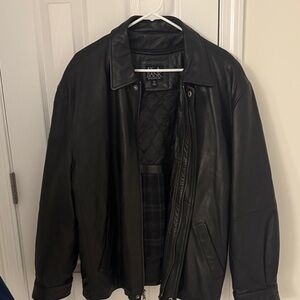 Jos. A. Bank Dark Leather Jacket
